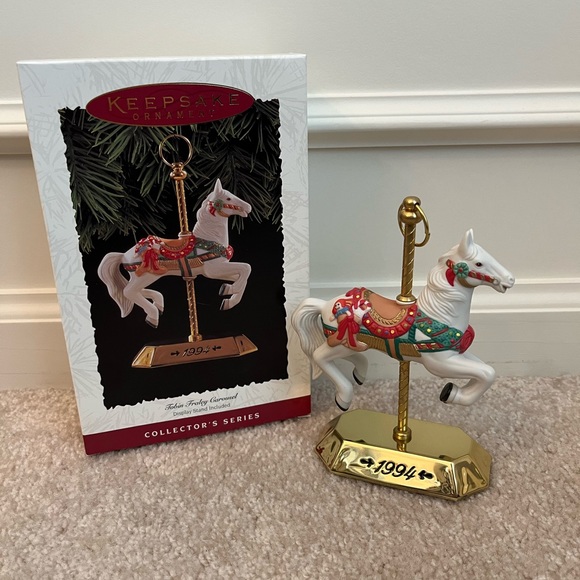 Hallmark Keepsake Ornaments. Vintage Tobin Fraley Carousel Horses. Set of 4. - Picture 6 of 9